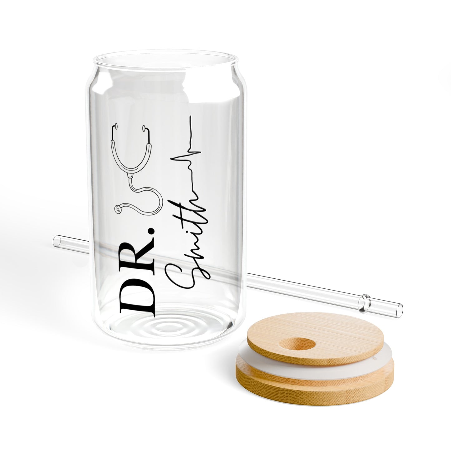 Custom Doctor Glass Tumbler - 16 oz (Stethoscope)