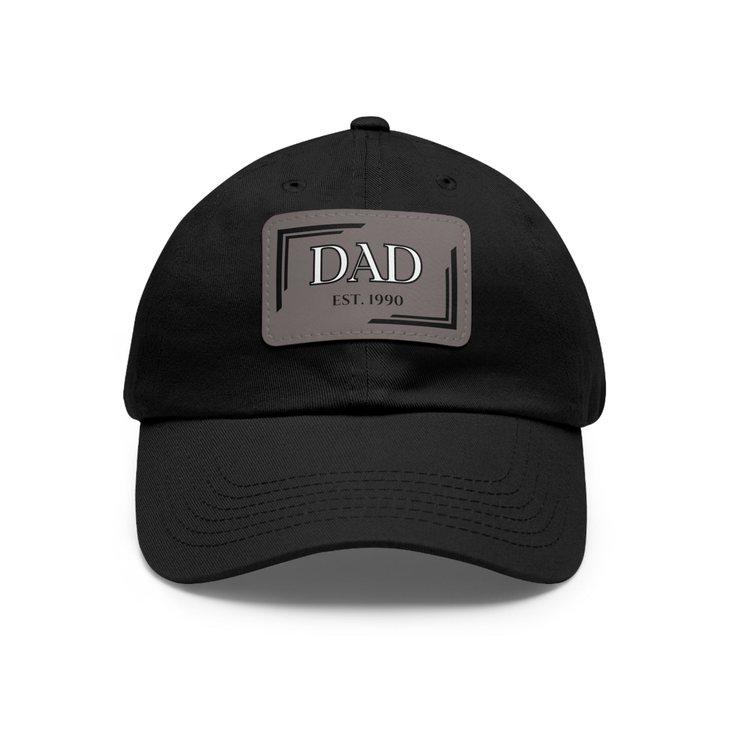 Custom Dad Est. Year Hat w/ Leather Patch