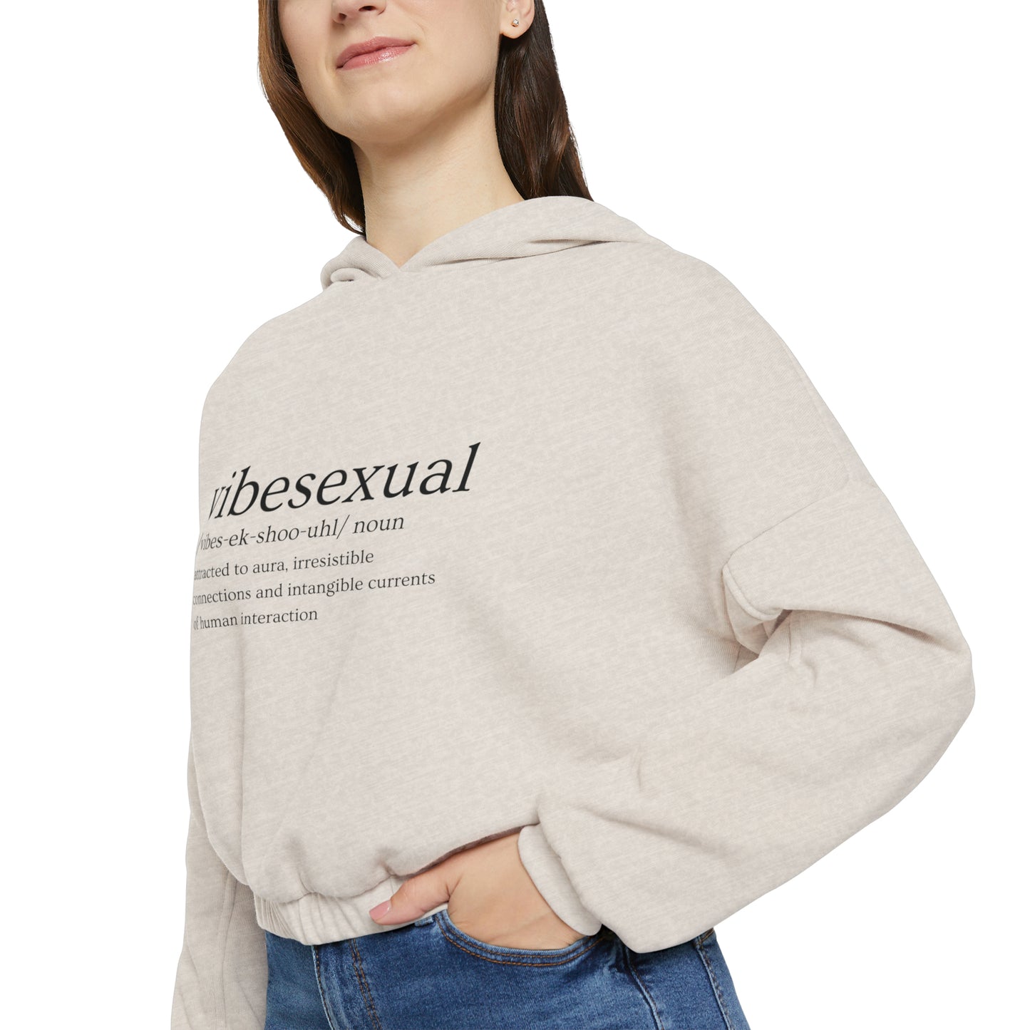 VibeSexual Cinched Bottom Hoodie