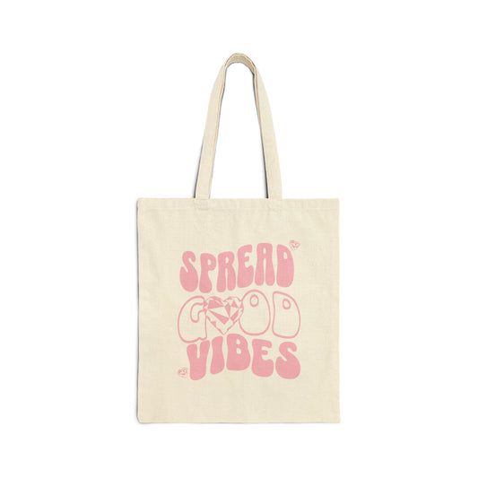 Spread Good Vibes Canvas Tote Bag