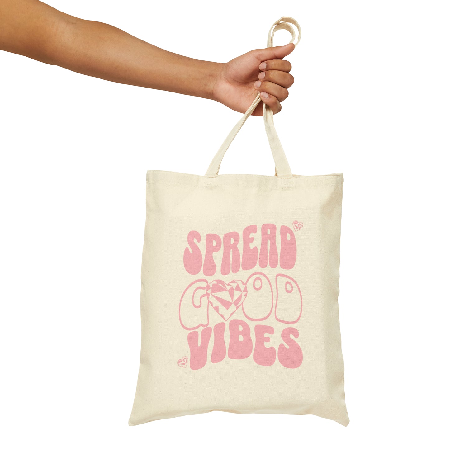 Spread Good Vibes Canvas Tote Bag