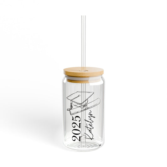 Custom Grad 2025 Glass Tumbler - 16 oz