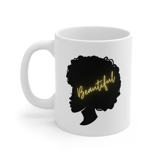 Beautiful Afro Girl Ceramic Mug 11oz