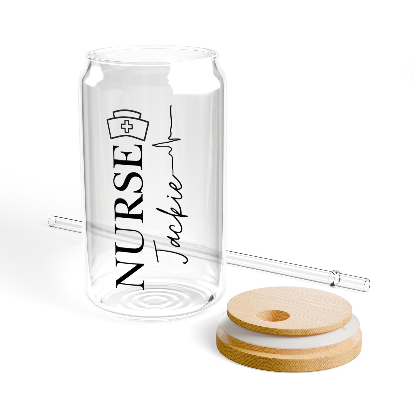 Custom Nurse Glass Tumbler - 16 oz (Cap)