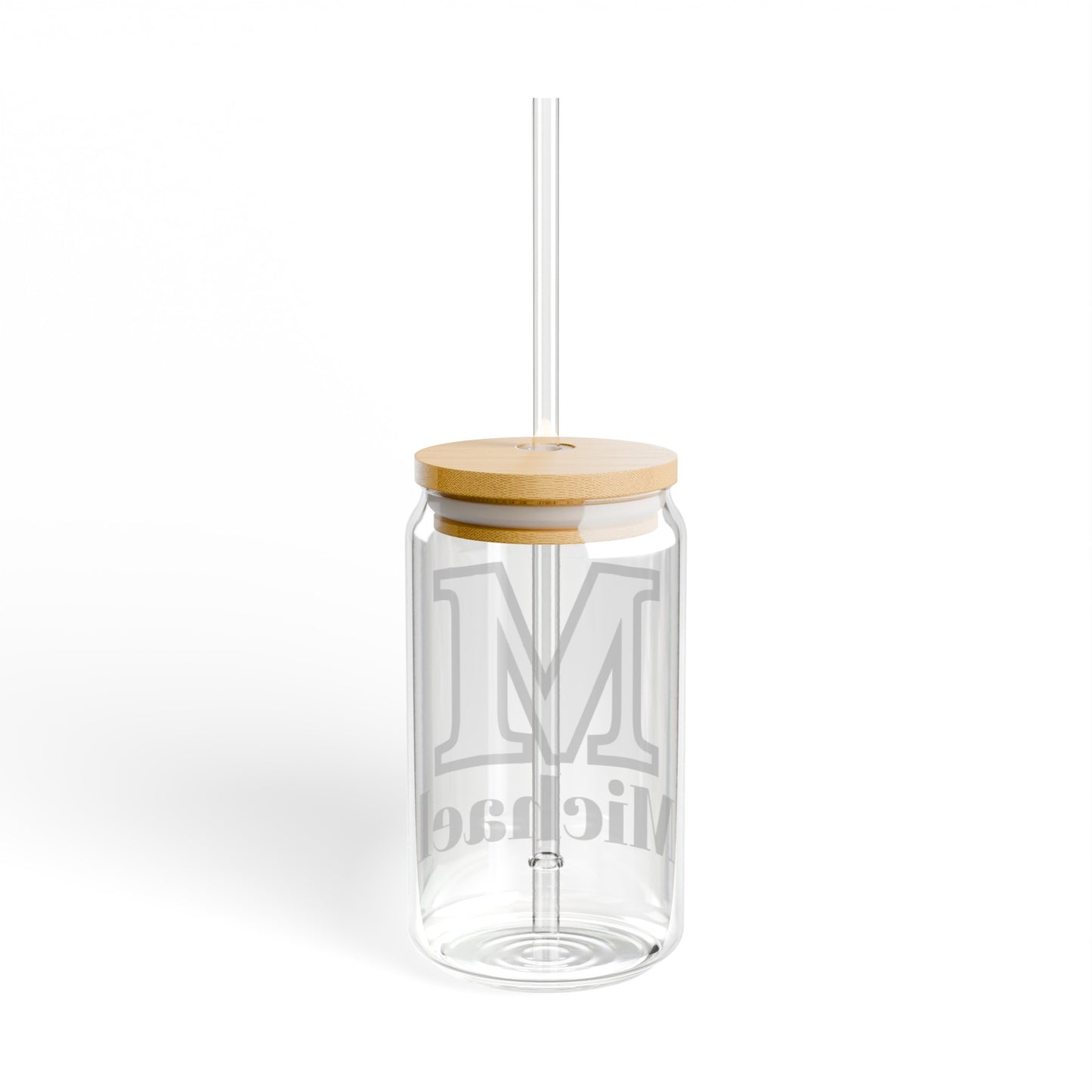 Custom Men Monogram #1 Glass Tumbler - 16 oz