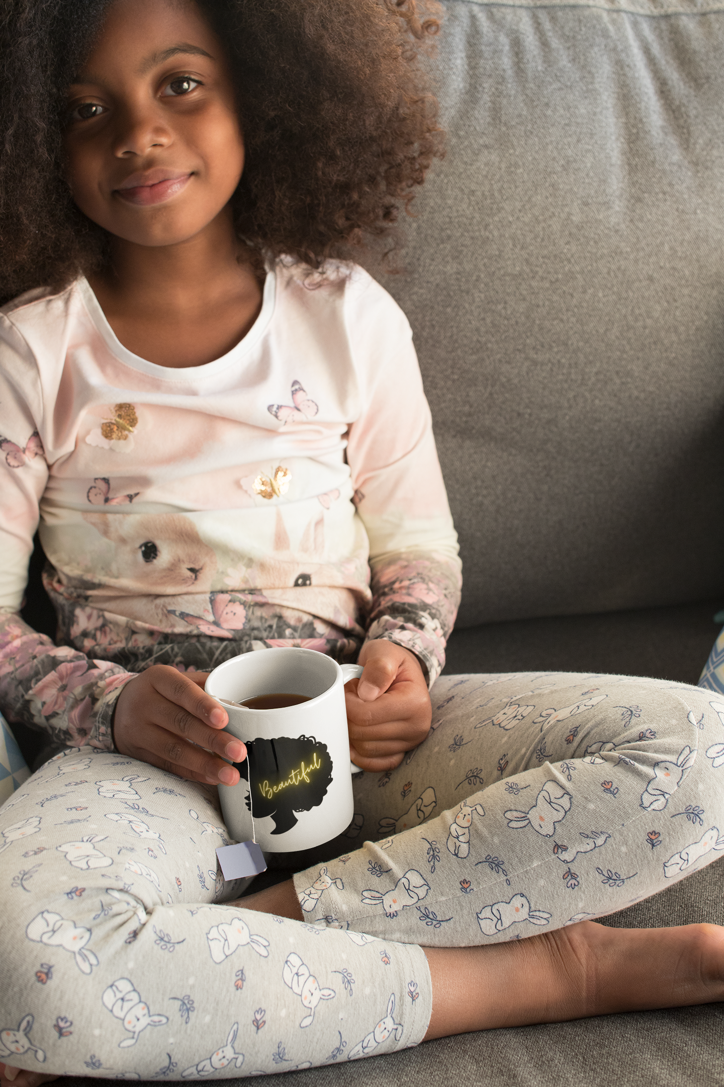 Beautiful Afro Girl T-Shirt and Mug Set