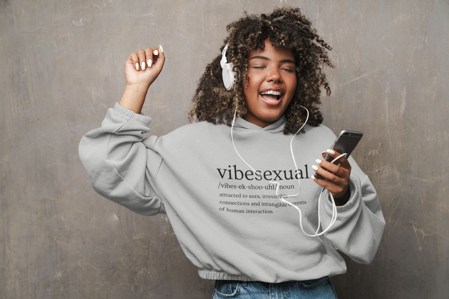 VibeSexual Cinched Bottom Hoodie