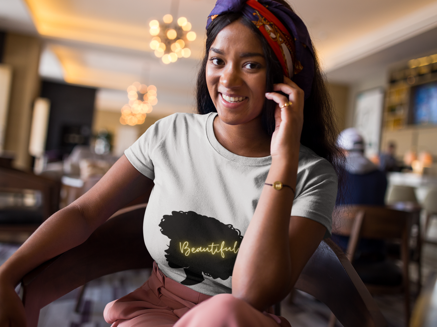 Beautiful Afro Girl T-Shirt and Mug Set