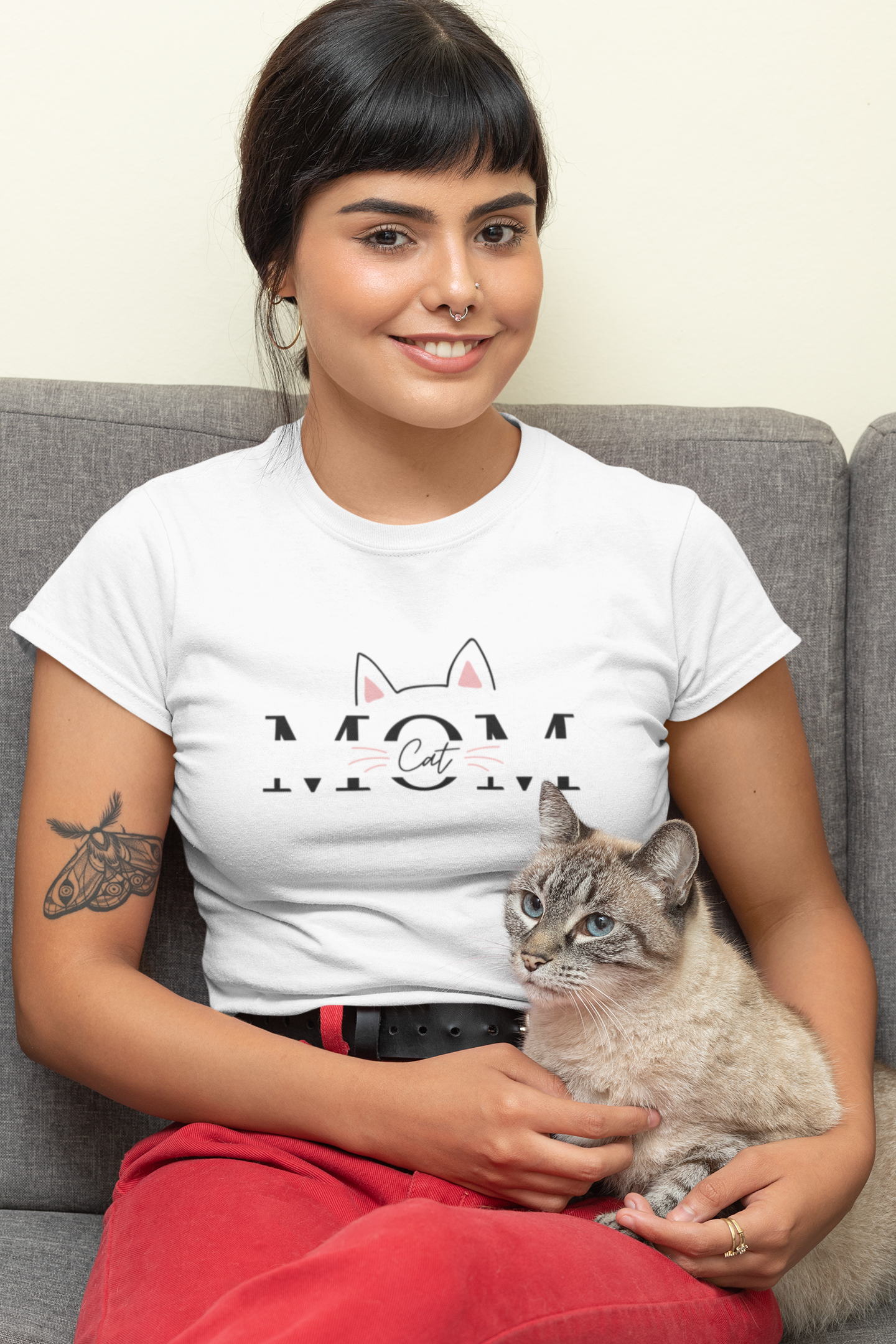 Cat Mom T-Shirt and Mug Set