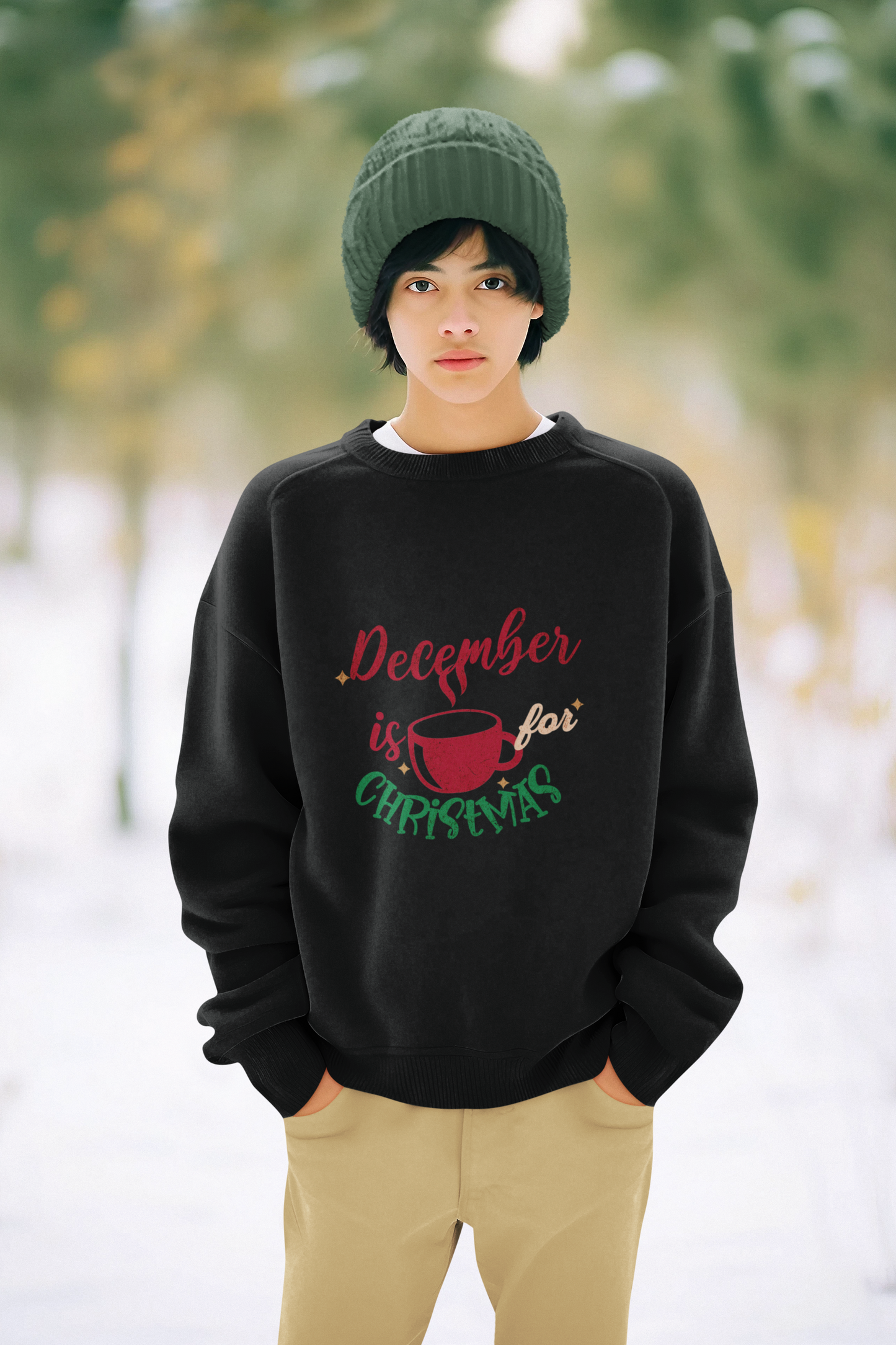 December Is For Christmas Kid Sweatshirt